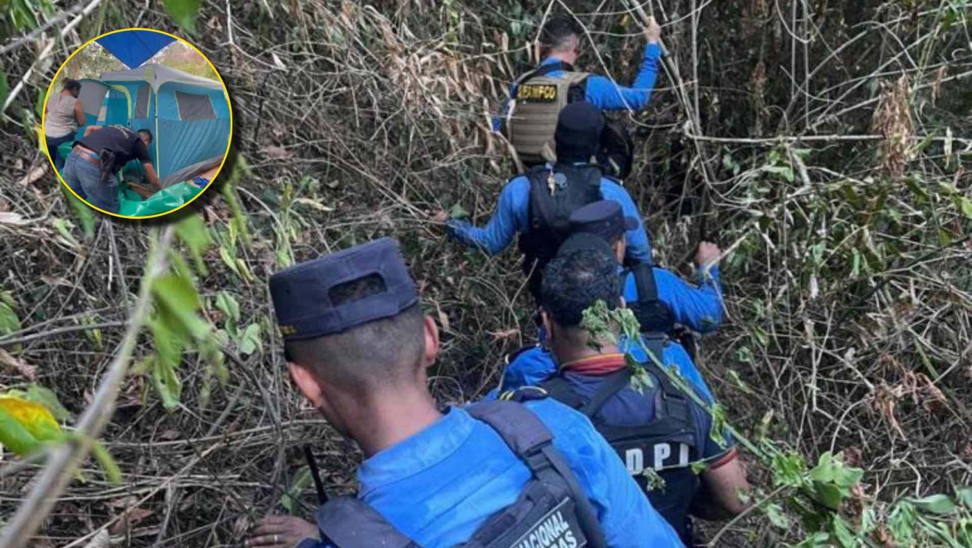 Campamento de la Pandilla 18 encontrado en El Merendón
