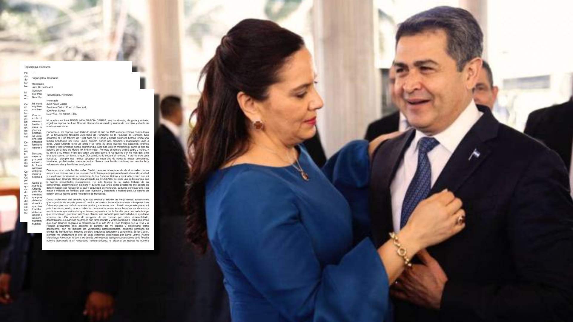 Carta de Ana García al juez Castel previo a condena de JOH