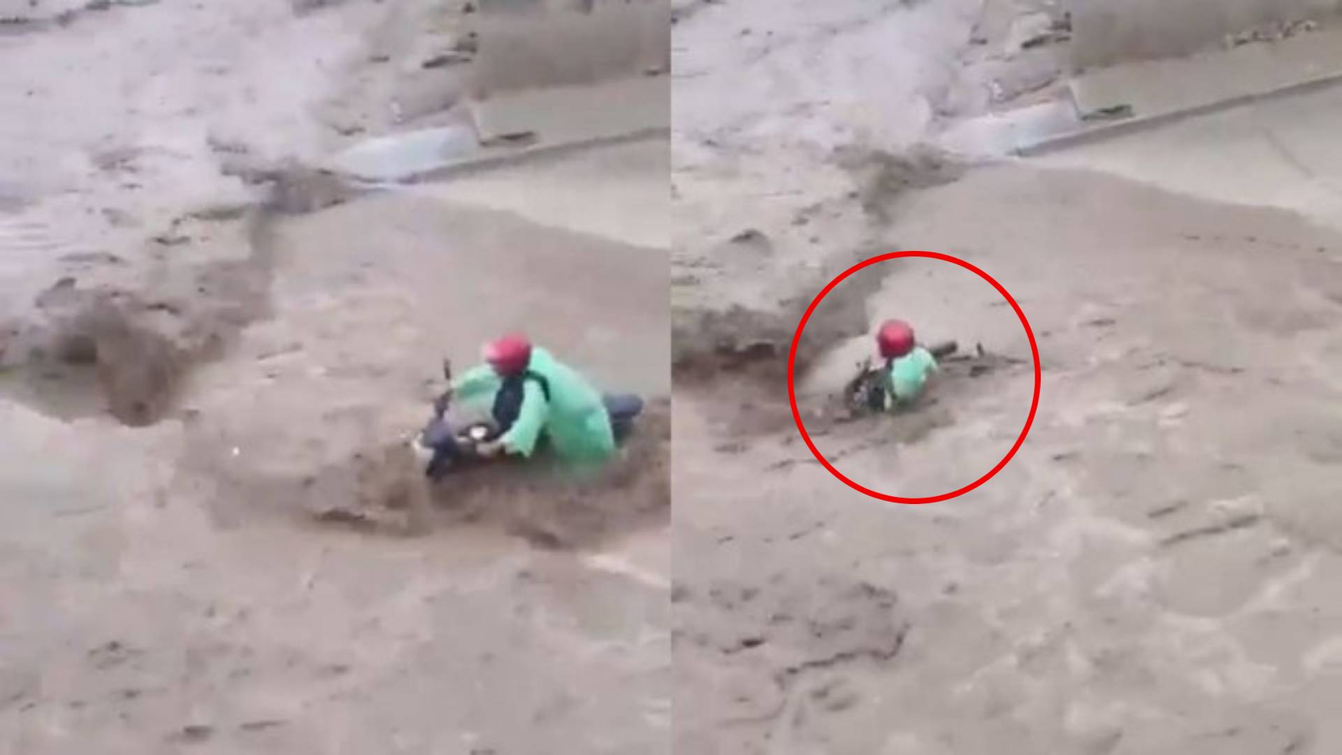 VIDEO | Motociclista se salva de trágico final