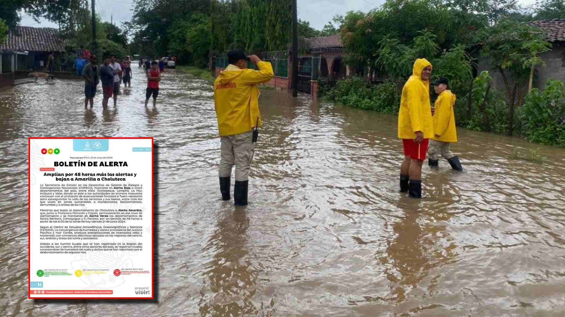 Alerta Roja en estos departamentos por lluvias