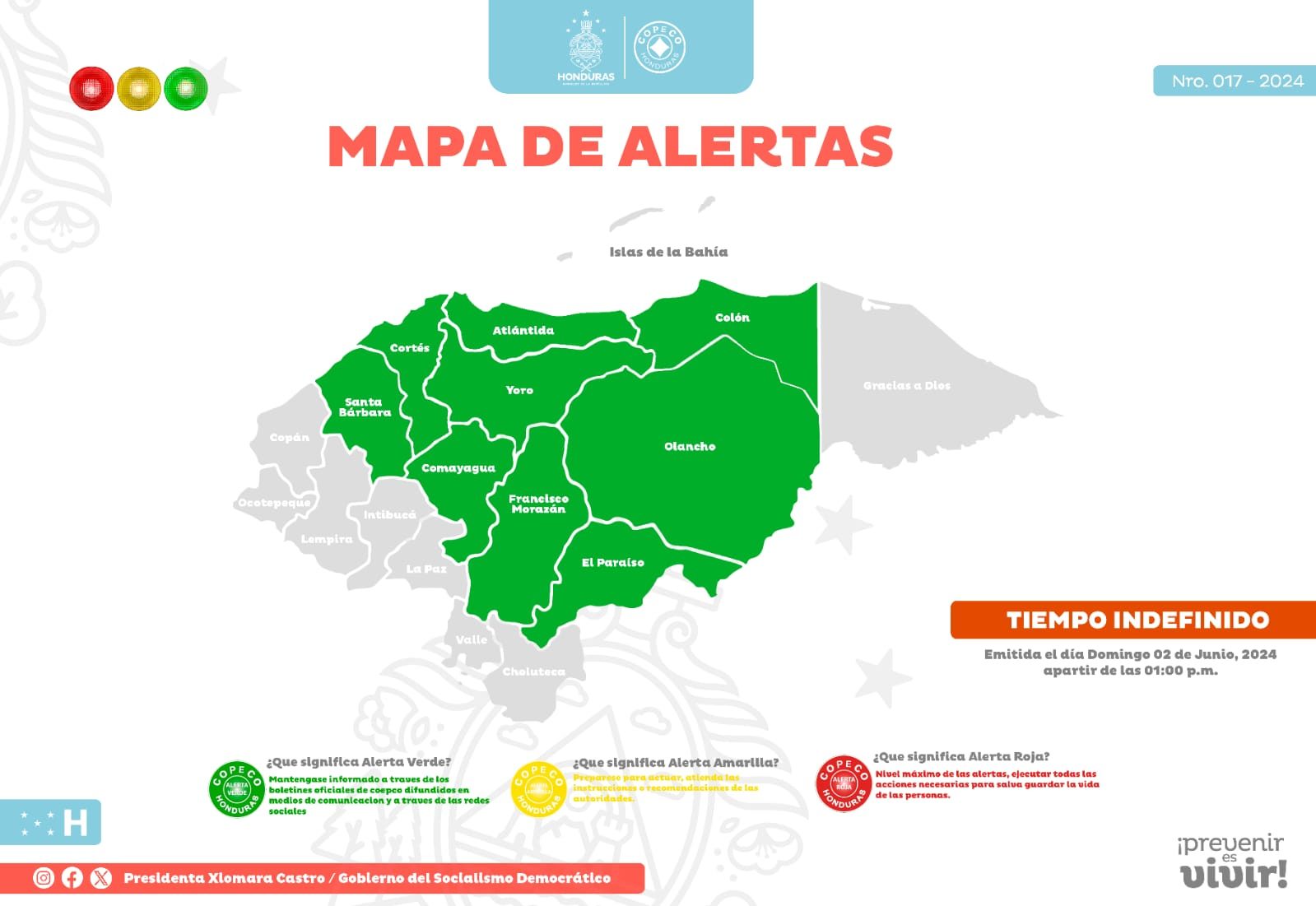 Estos nueve departamentos quedan en ALERTA VERDE por contaminación ambiental
