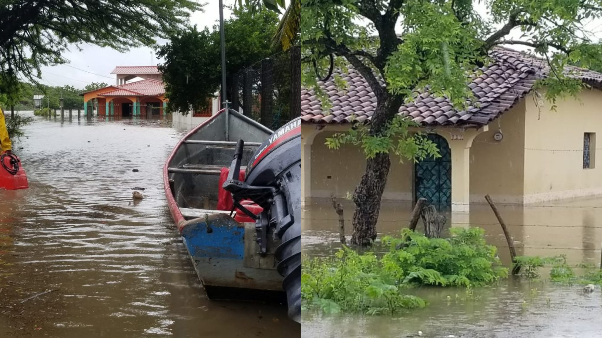 Inundaciones a gran escala dejan las lluvias en Honduras