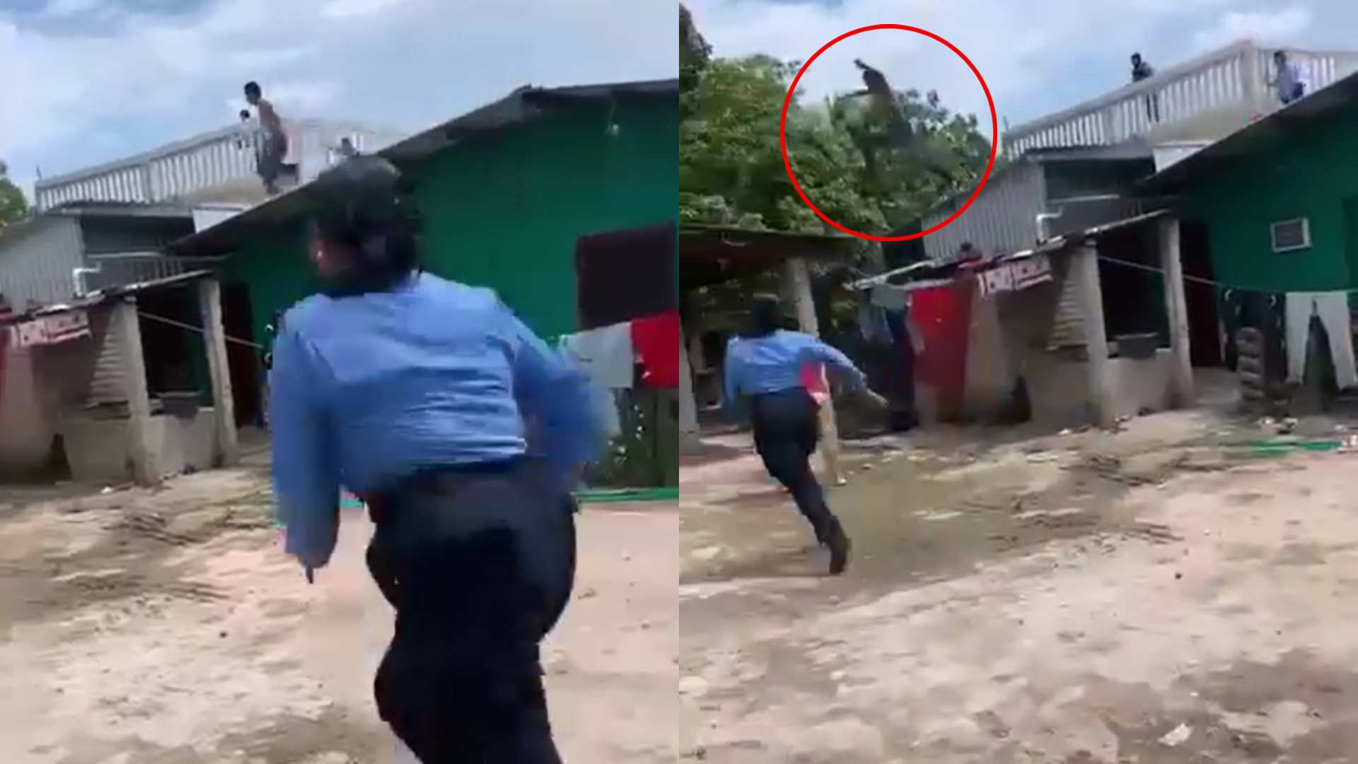 VIDEO | Hondureño prendía escapar de la justicia saltando techos