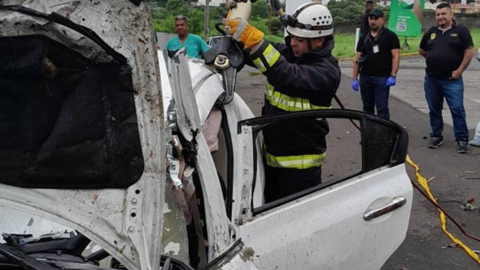 El accidente de Mía Cáceres en el anillo periférico de Tegucigalpa.