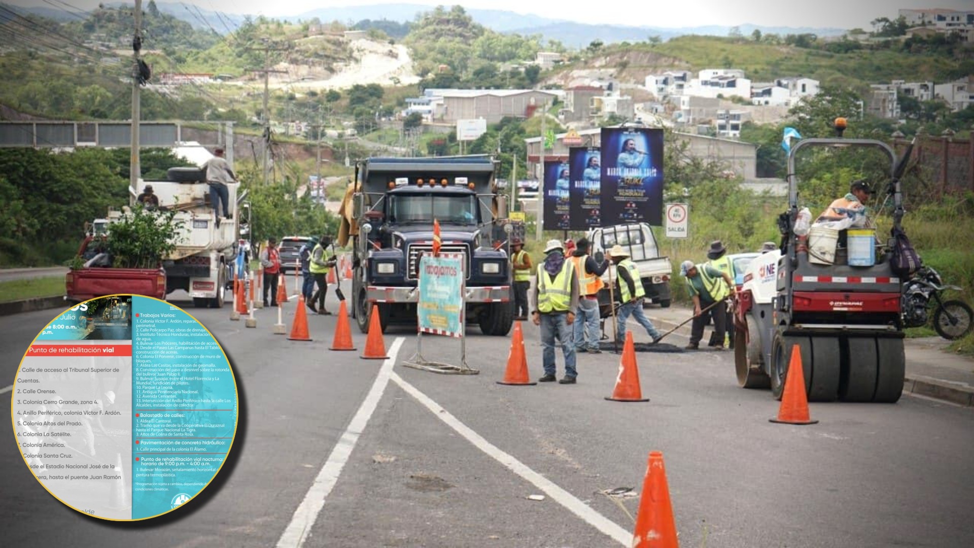 Calles en reparación