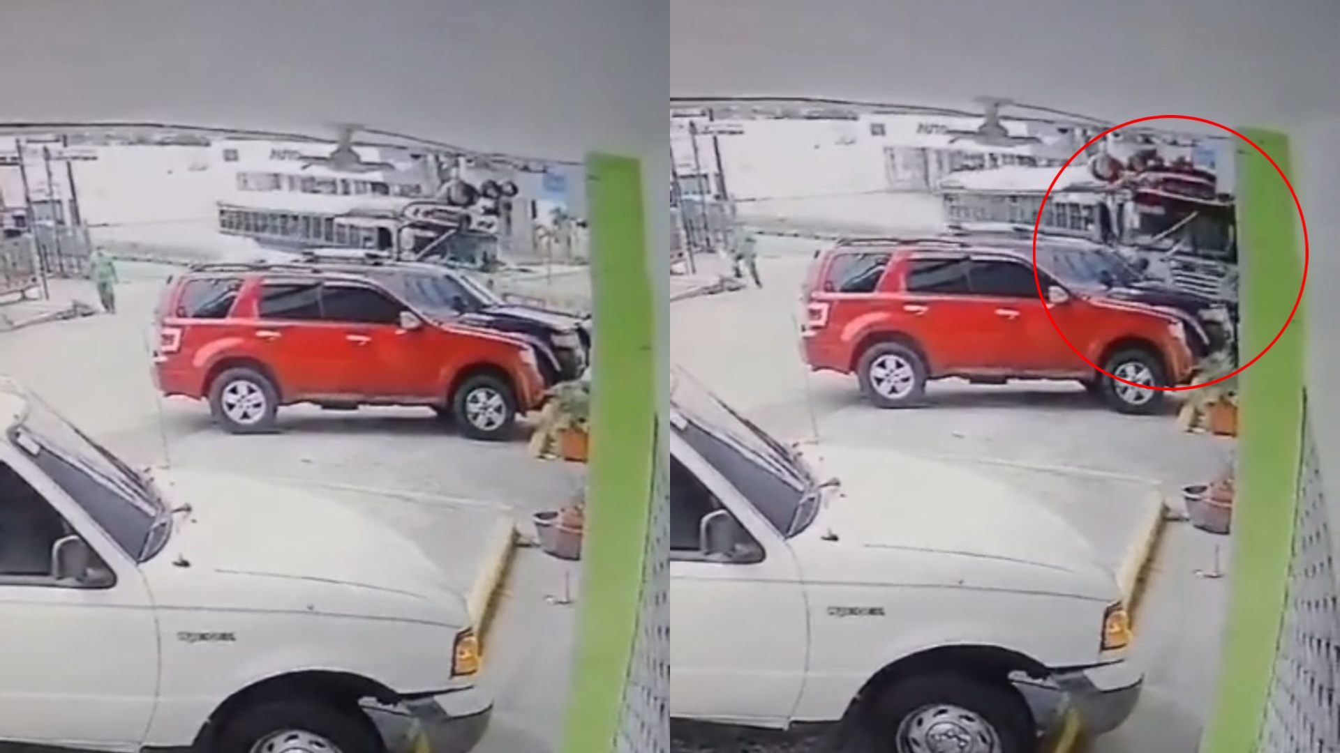 Bus choca en Toncontín