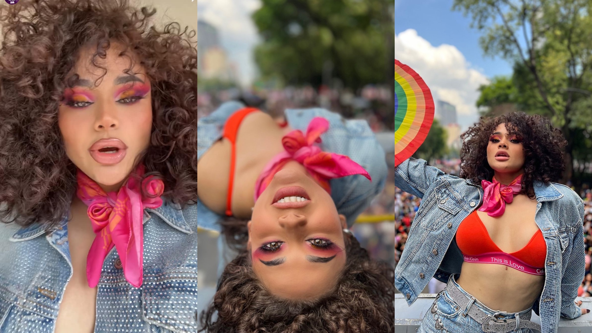 Cesia Saénz es críticada por participar en marcha del orgullo en México