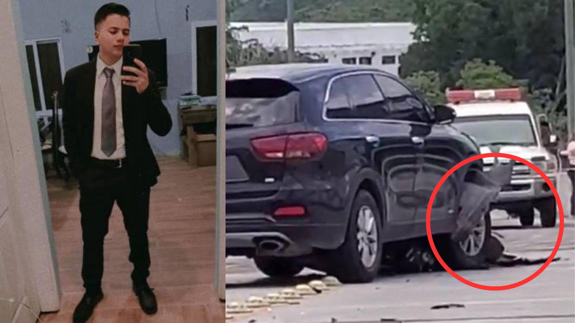 El universitario murió al ser arrollado por una camioneta en San Pedro Sula.