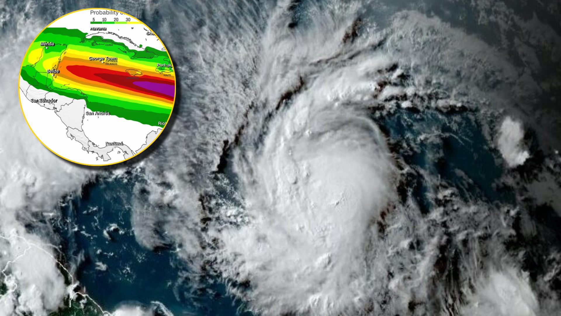 Trayectoria del Huracán Beryl