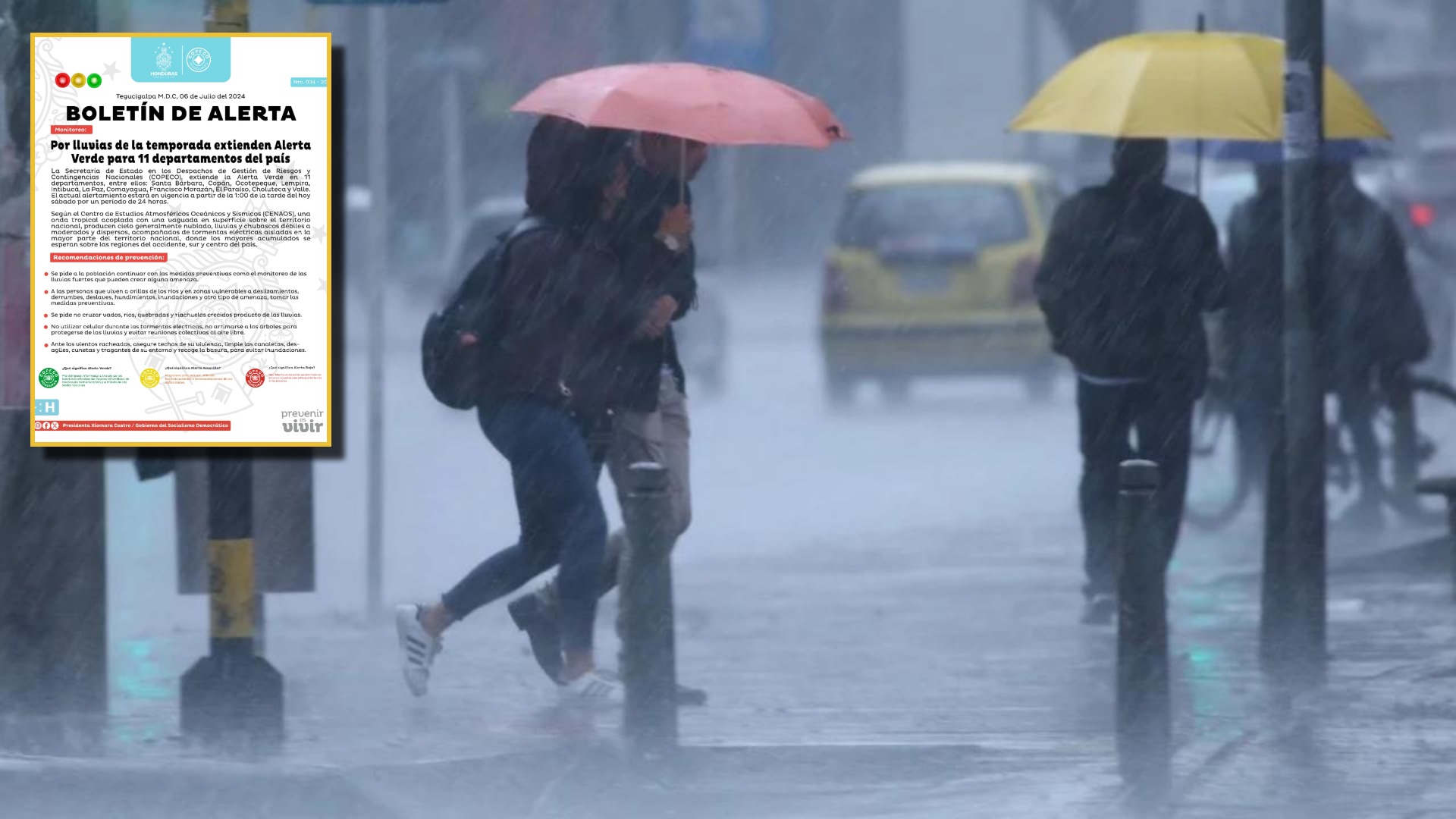 Alerta por lluvias