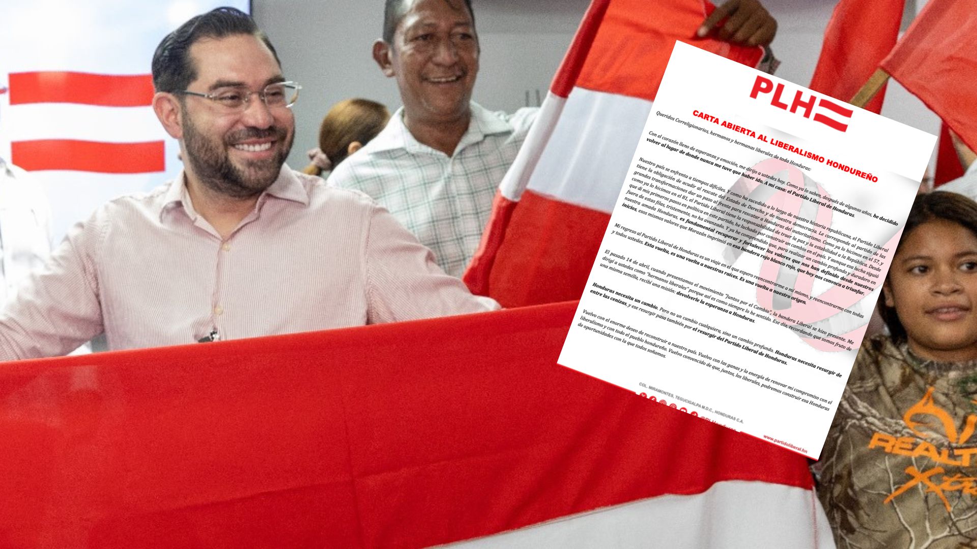 Jorge Cálix escribe carta dirigida al liberalismo.