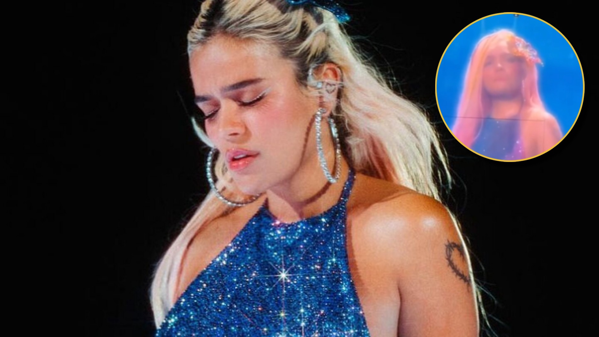 Karol G llorando