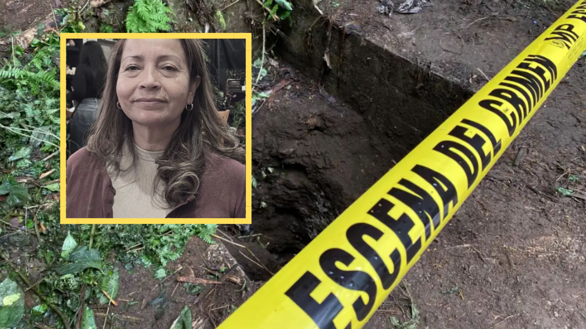 Pozo en donde restos humanos fueron exhumados en una finca en Escuintla, pertenecientes a Floridalma Roque.