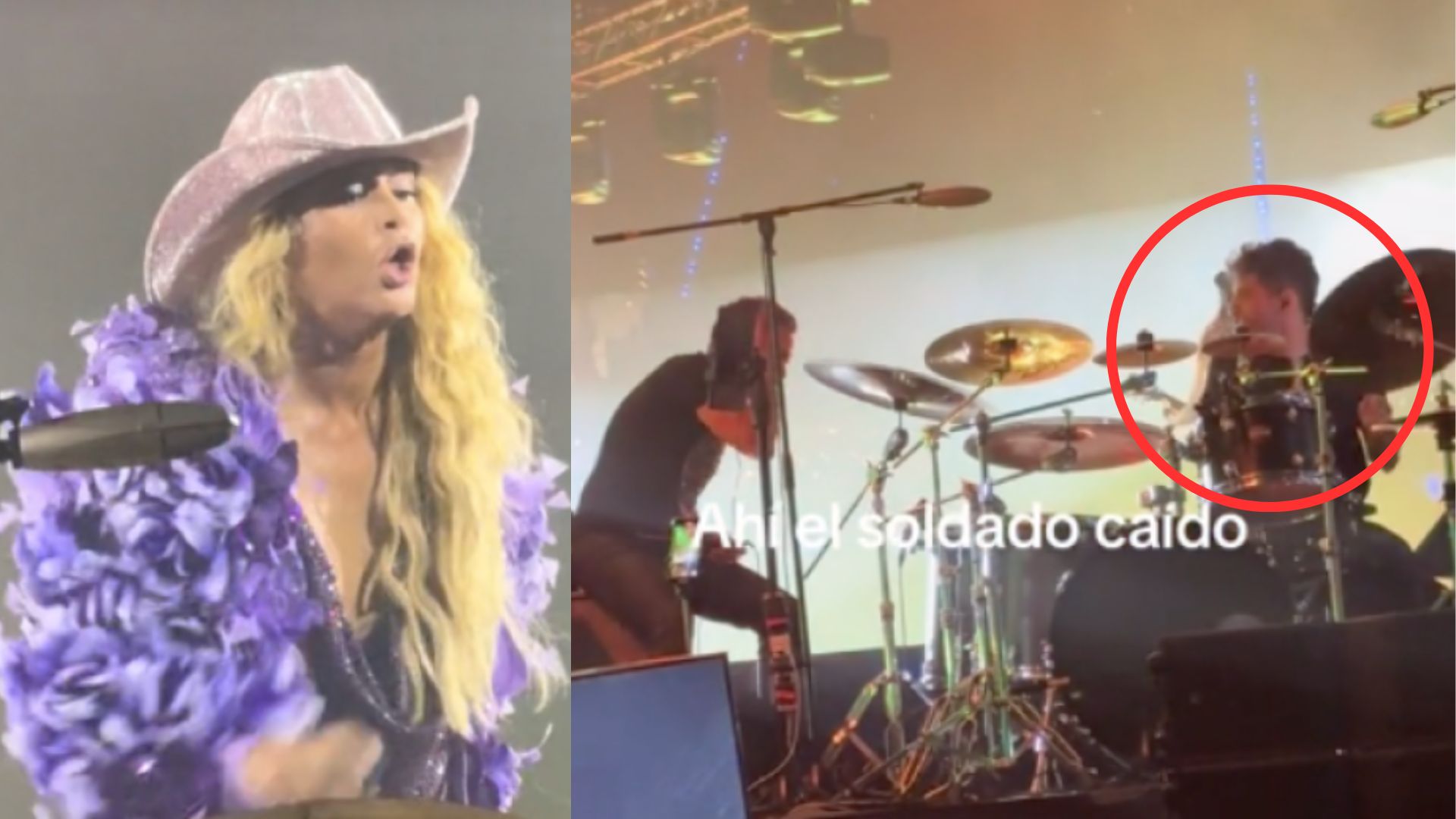 El regaño al baterista ocurrió mientras Paulina Rubio cantaba la canción 'Ni una sola palabra'.