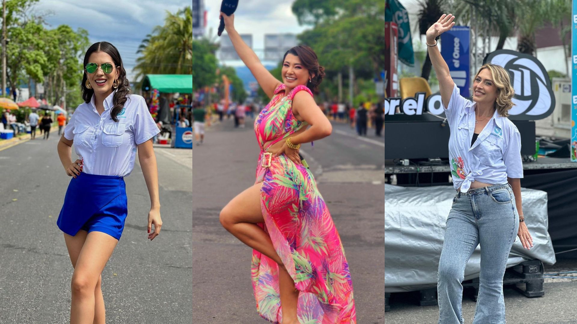 Melissa Valeriano, Milagro Flores y Judith Bellino en la Feria Juniana 2024.