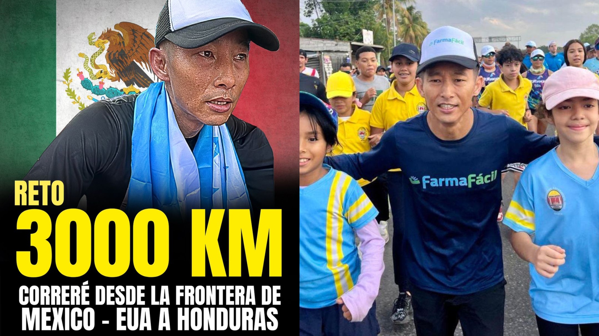 Shin Fujiyama anuncia un nuevo reto, pero esta vez extremo; correrá desde la frontera de Estados Unidos hasta San Pedro Sula