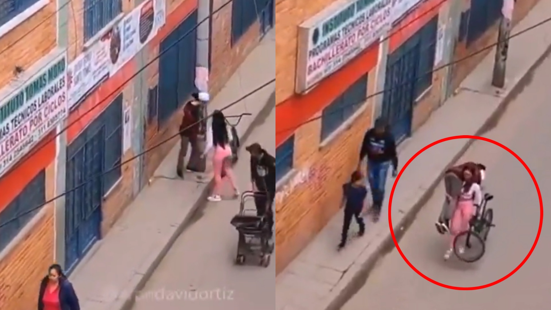 Mujer carga a su novio borracho