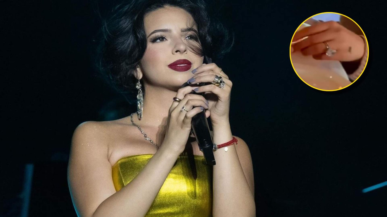 Las sospechas con Christian Nodal se intensificaron con la aparición de fotografías de Aguilar Aguilar con vestido de novia.