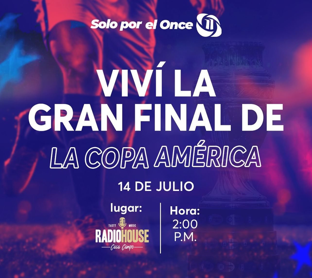 ¡canal 11 te invita a la gran final de la copa américa en radiohouse, tegucigalpa!