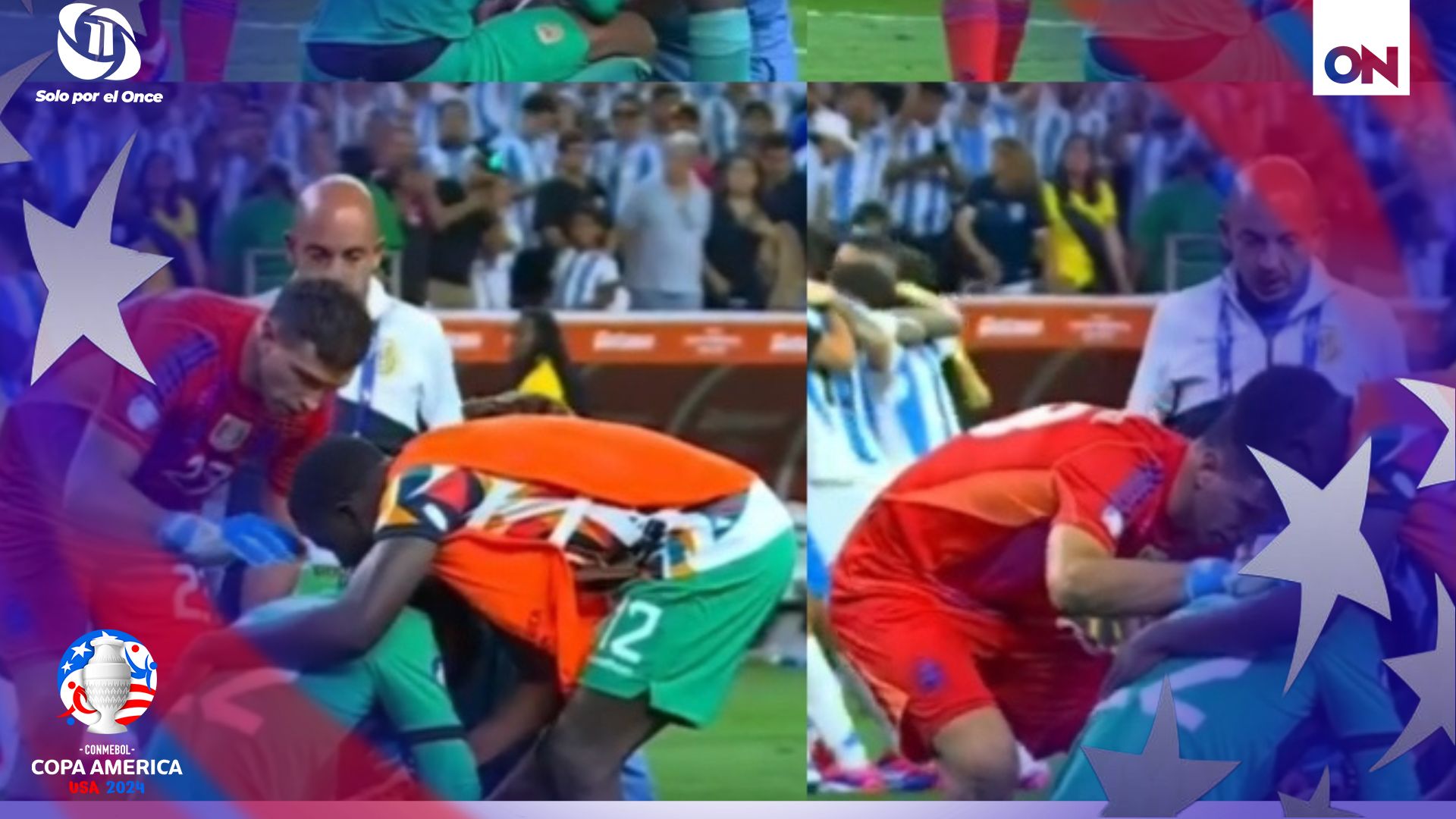 Y cuando todos sus compañeros estaban celebrando el boleto a semifinales de la Copa América, Emiliano Martínez se alejó un poco de los festejos y se acercó a Alexander Domínguez, el portero de Ecuador, para consolarlo. ¿Agrandado? ¿Crecido? ¿Mal ganador? Se dicen muchas cosas, y cada quien puede tener su opinión, pero el portero de Argentina también es esto. MOMENTAZO.