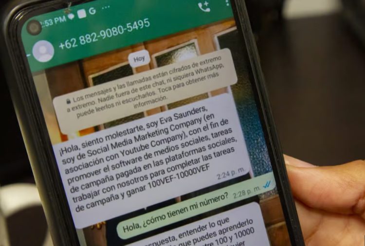 Modus operandi de estafadores virtuales en WhatsApp