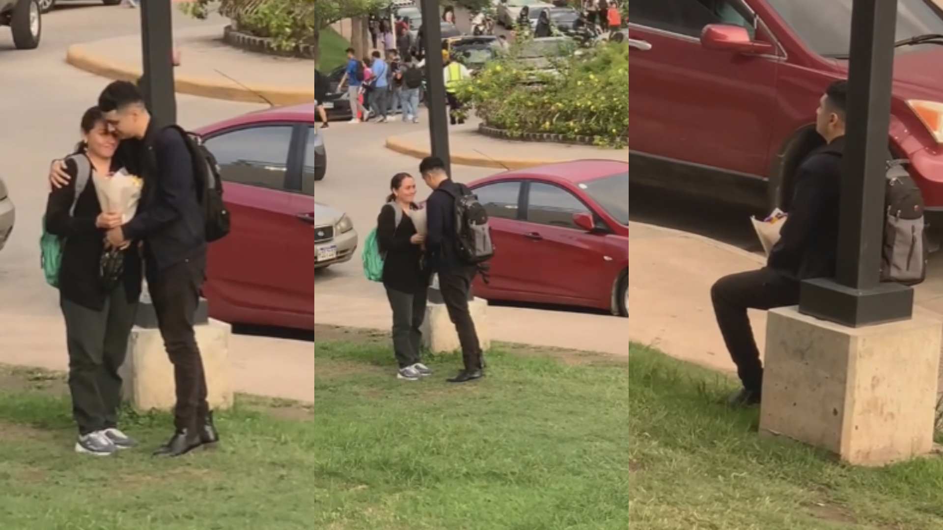Joven se vuelve viral por romántico gesto con su novia en la UNAH