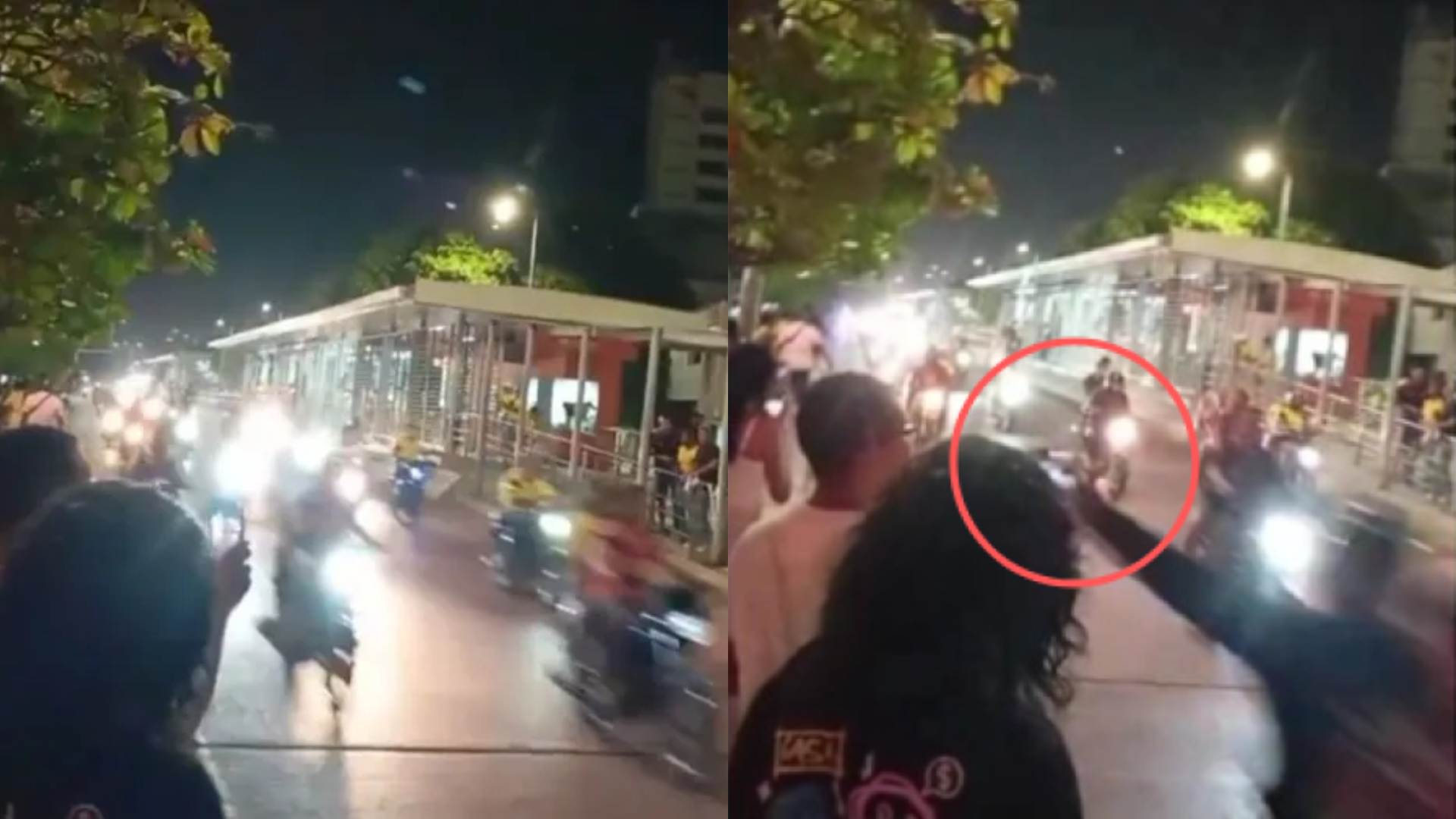 Le roban celular en pleno festejo de clasificación de Colombia