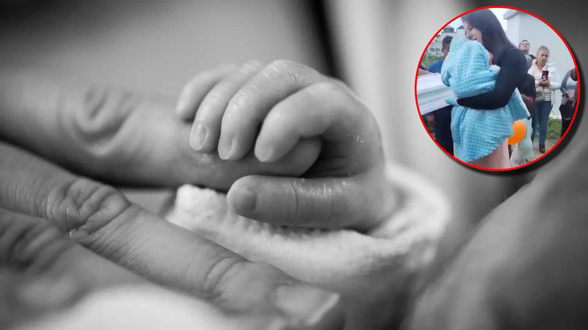 La emotiva despedida de una madre en el funeral de su bebé