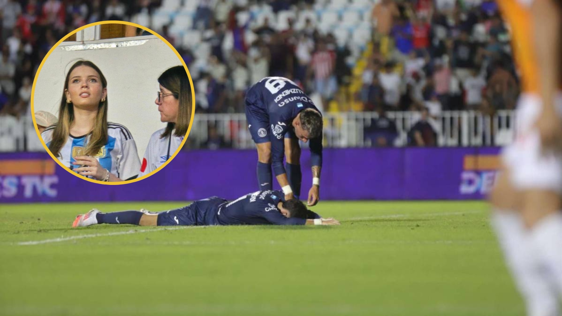 Novia de Agustín Auzmendi en llanto luego de que este fallara penal en el clásico capitalino