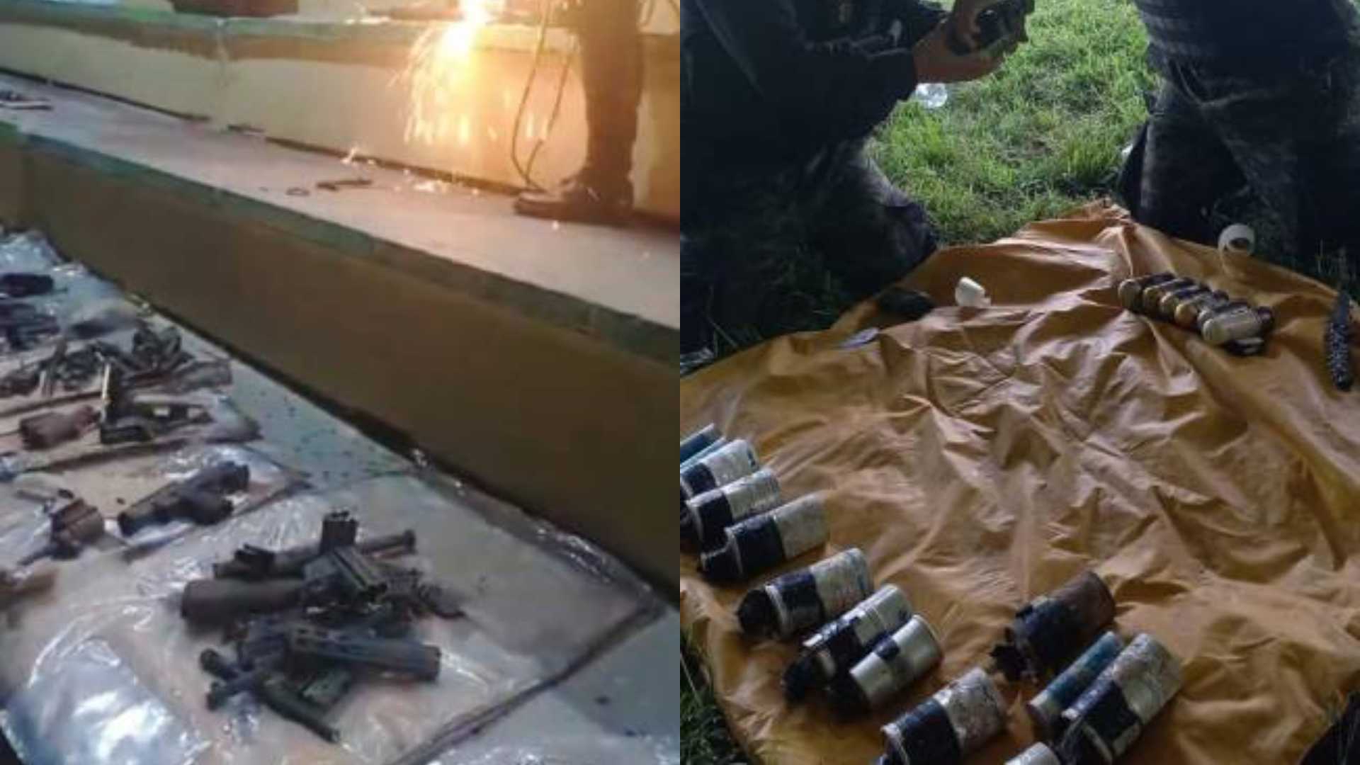 La fuga de "El Porky": MP destruye las armas