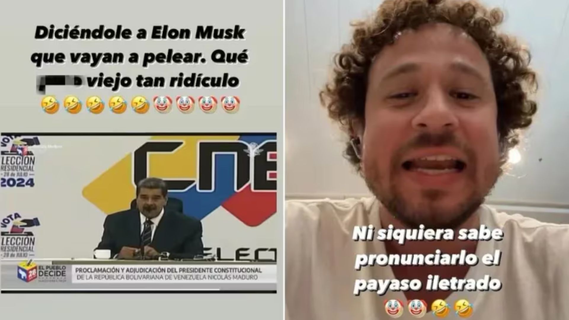El influencer calificó de ridículo a Nicolás Maduro.