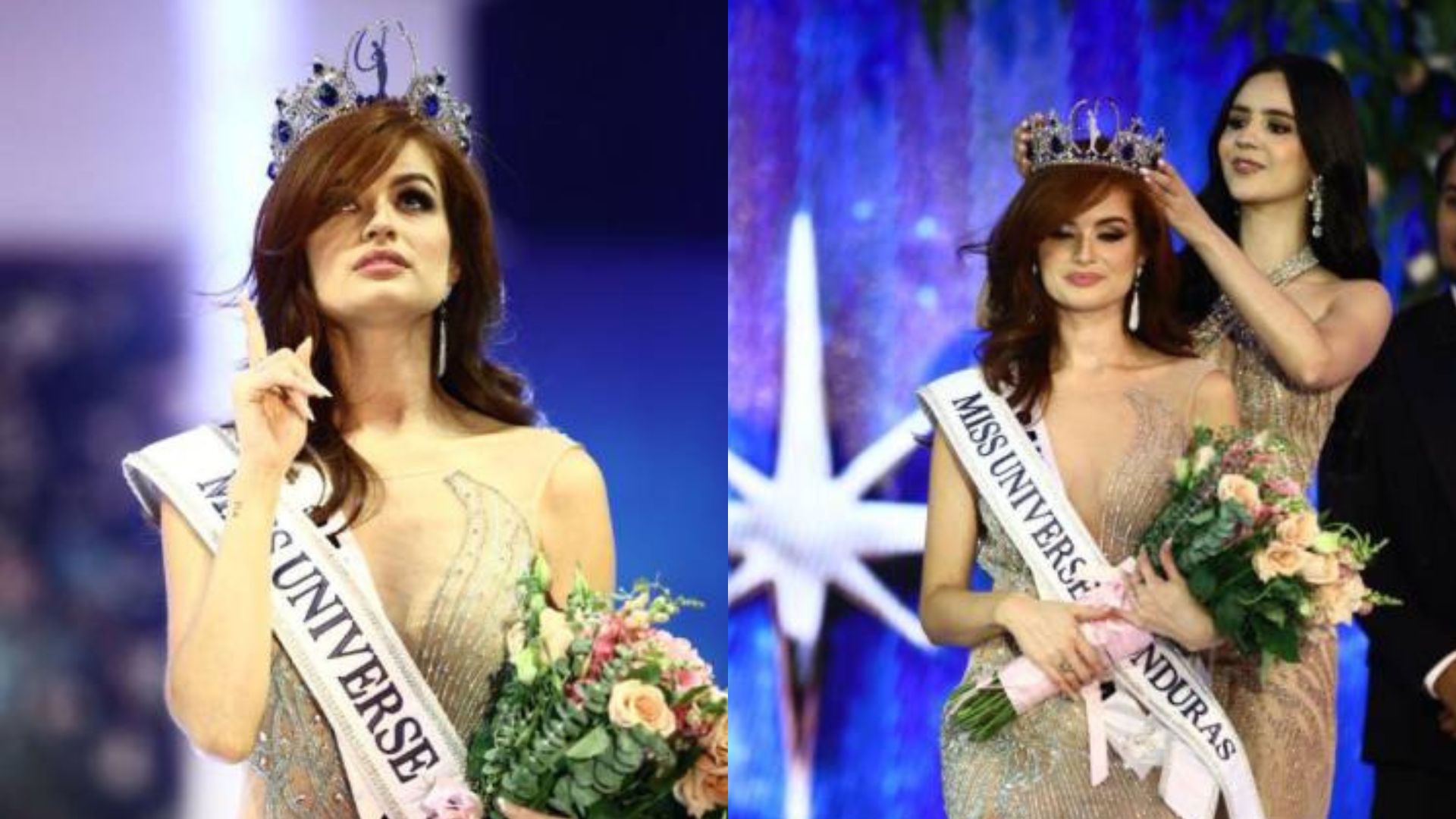 Stephanie Cam portando la corona de Miss Honduras Universo 2024.