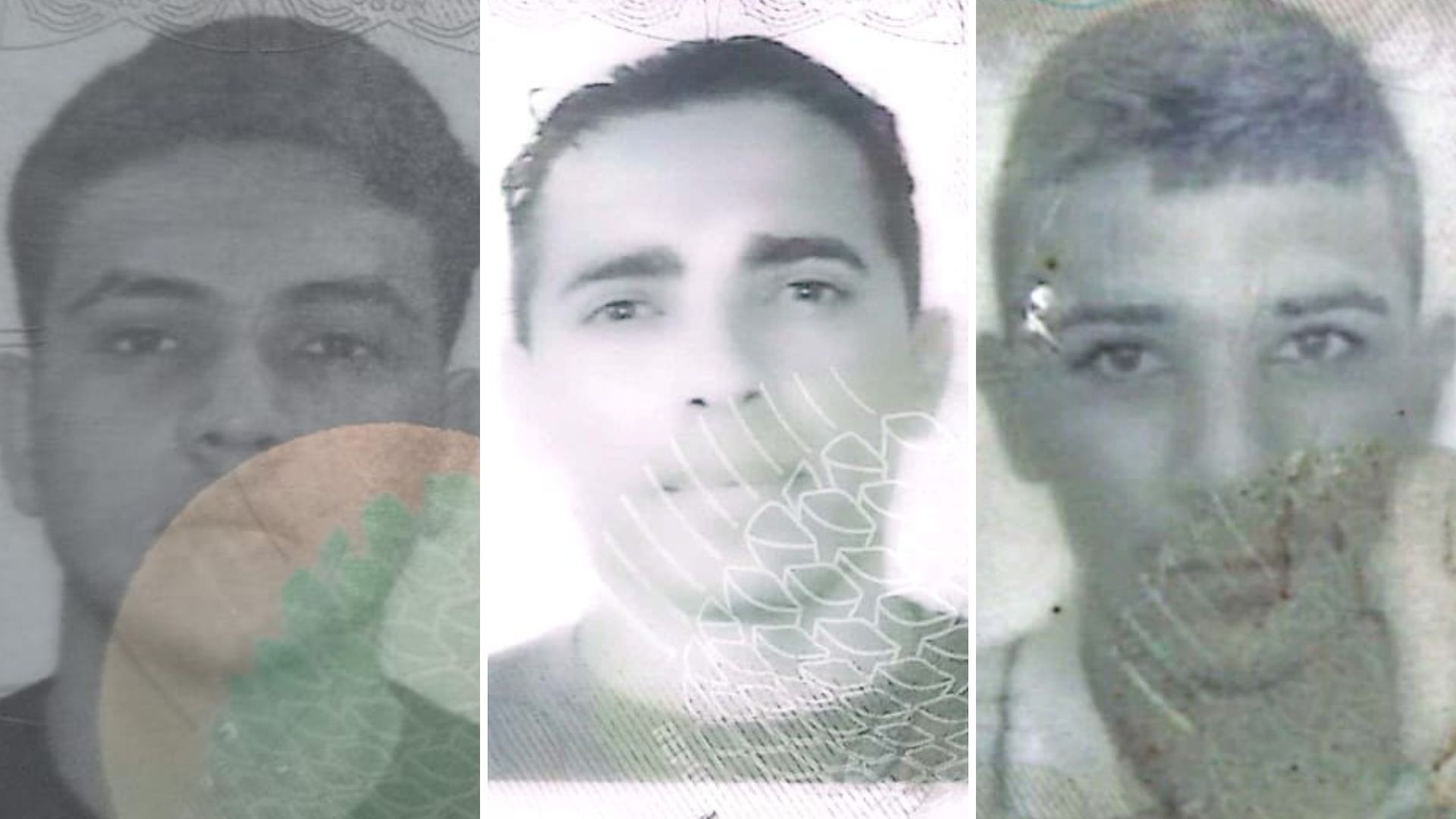 Rostros de las tres víctimas de accidentes y violencia en Honduras.