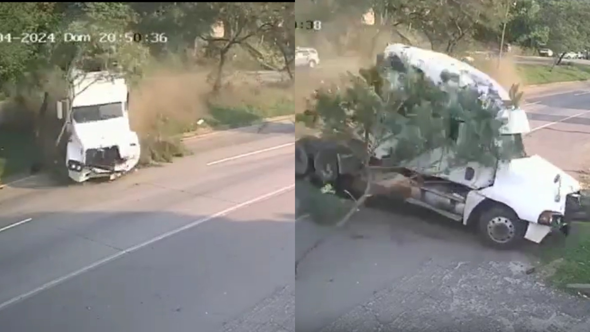 Accidente de rastra en Cortés