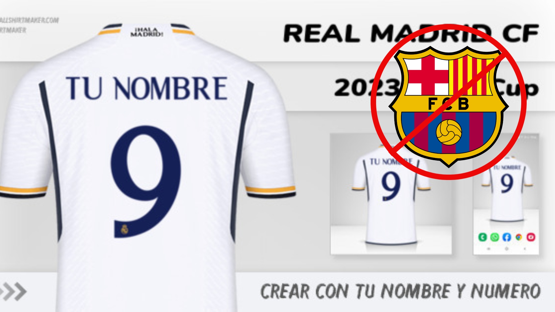 Real Madrid restringe la personalización de camisetas con nombres de leyendas del FC Barcelona
