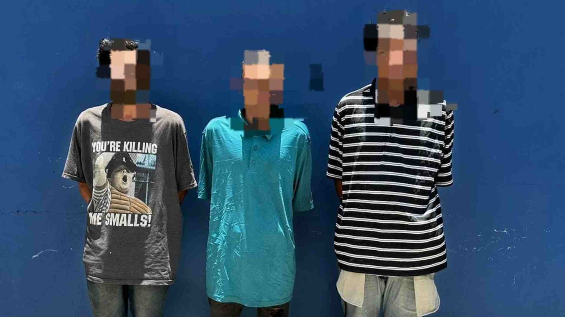 asaltantes las manos
