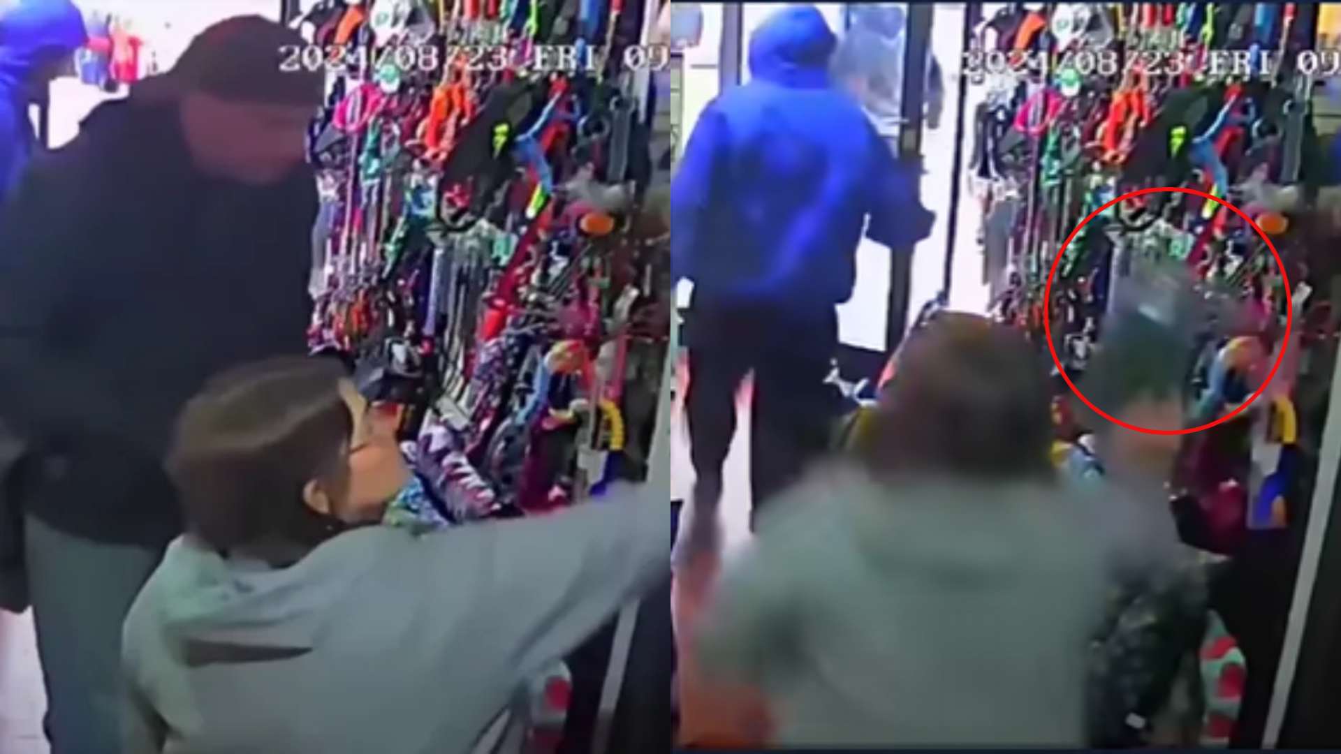 Mujer detiene asalto con agua hirviendo (VIDEO)
