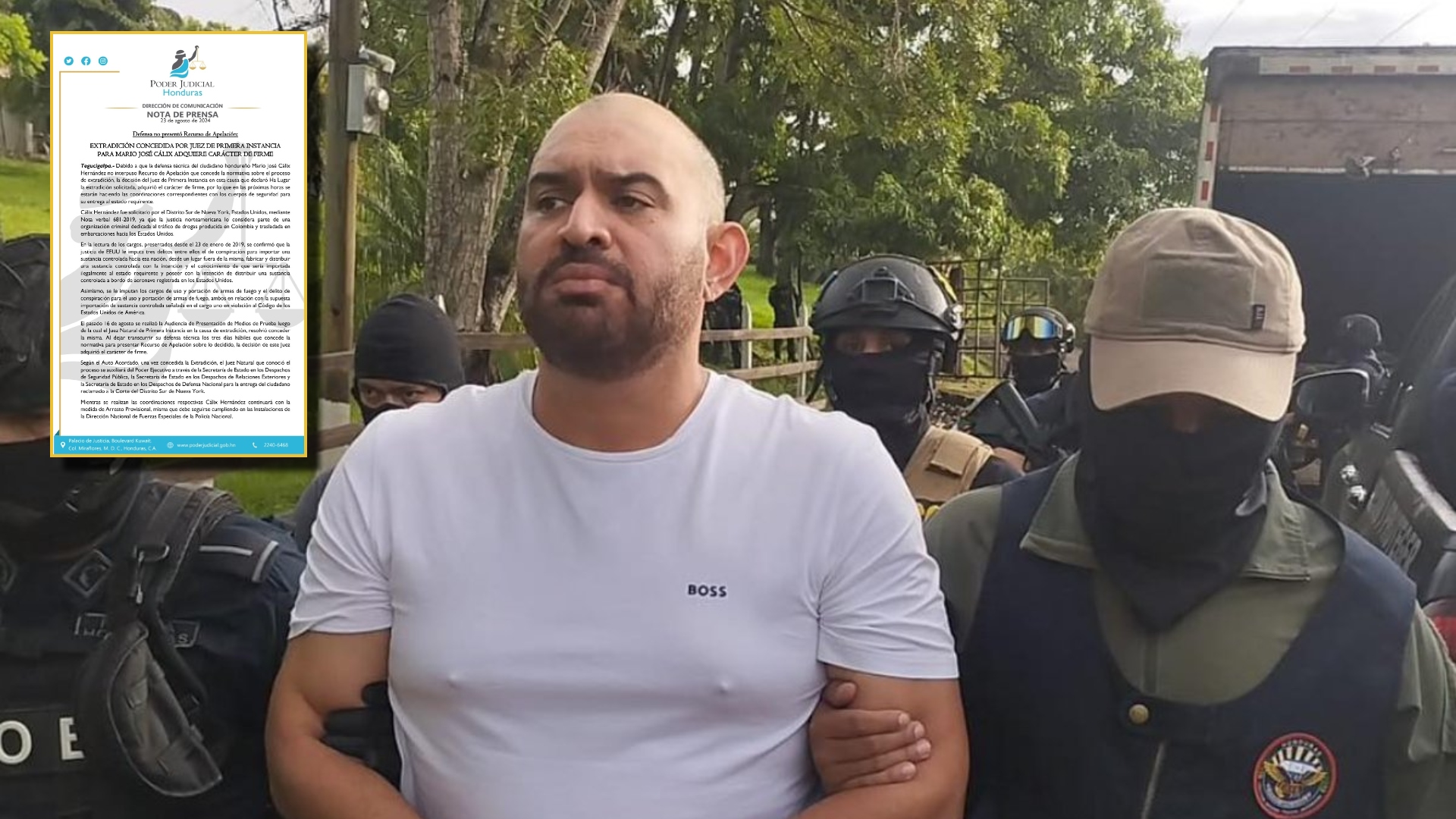 Orden de extradición para Mario Cálix Cubeta