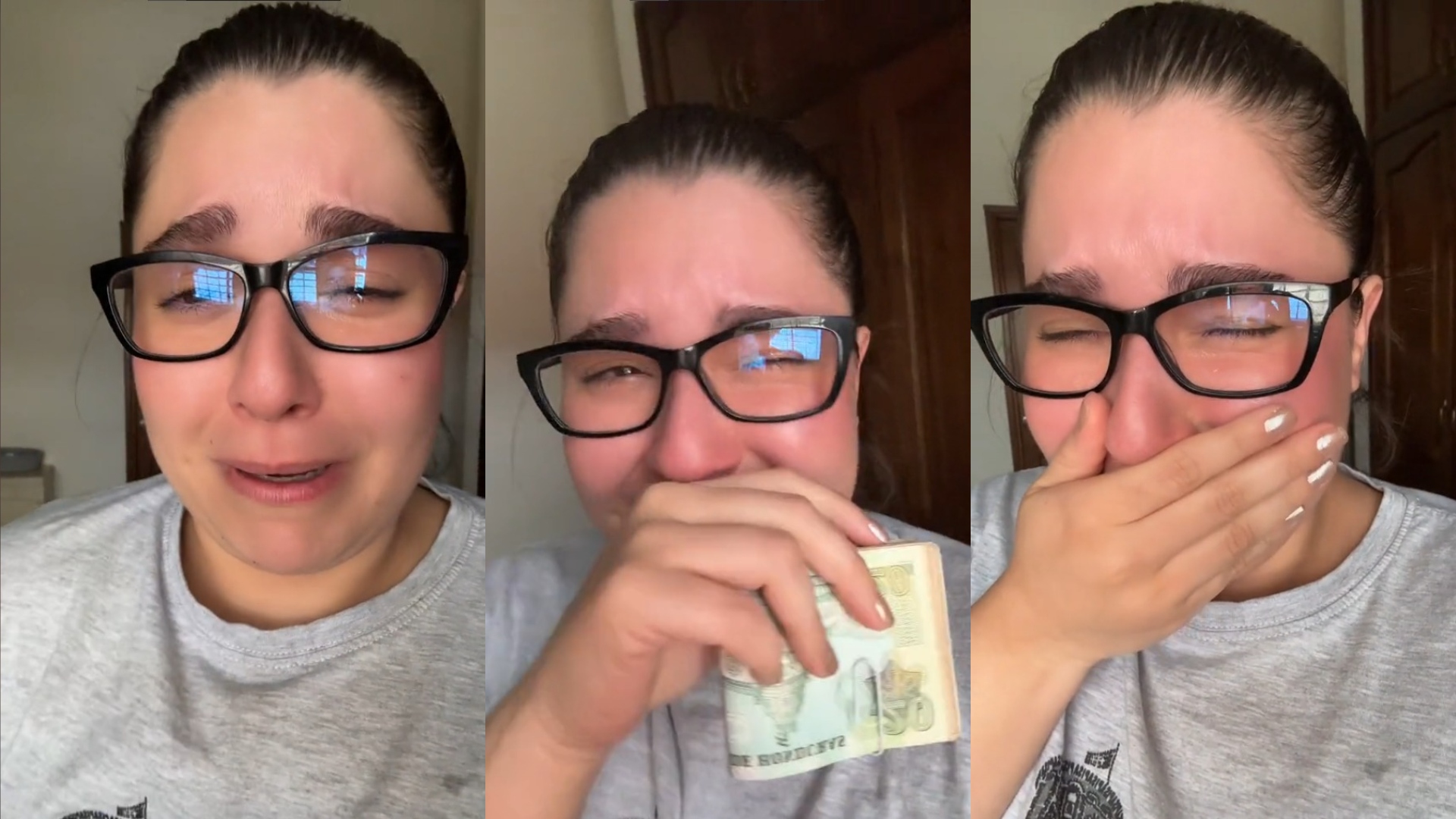 Entre lágrimas hondureña comparte que su abuela ahorró L 190 para ella