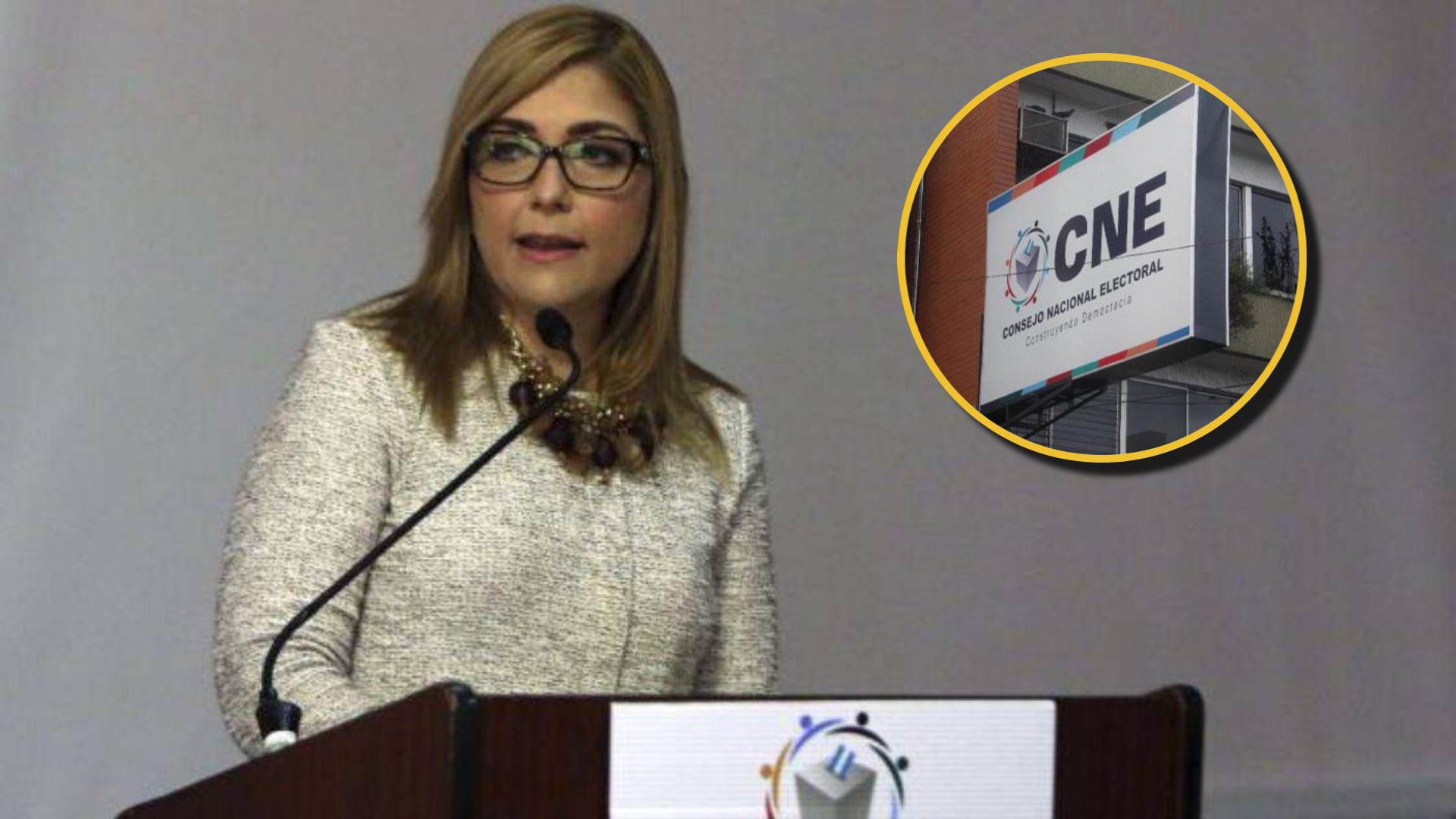Ana Paola Hall CNE anuncio