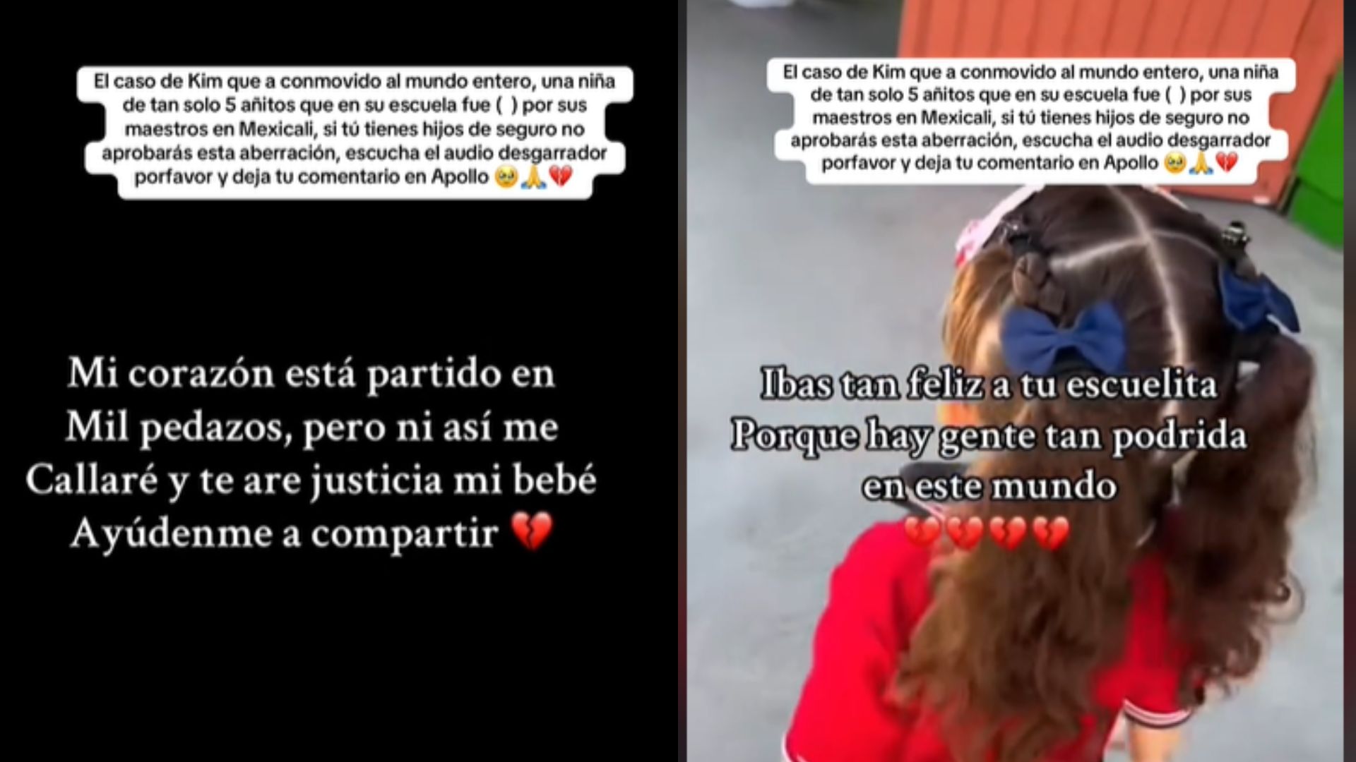 El caso de Kim, una menor de cinco años, ha provocado una ola de indignación en redes sociales, luego de que su mamá denunció que su hija fue abusada sexualmente en los baños de su escuela el pasado 9 de septiembre.