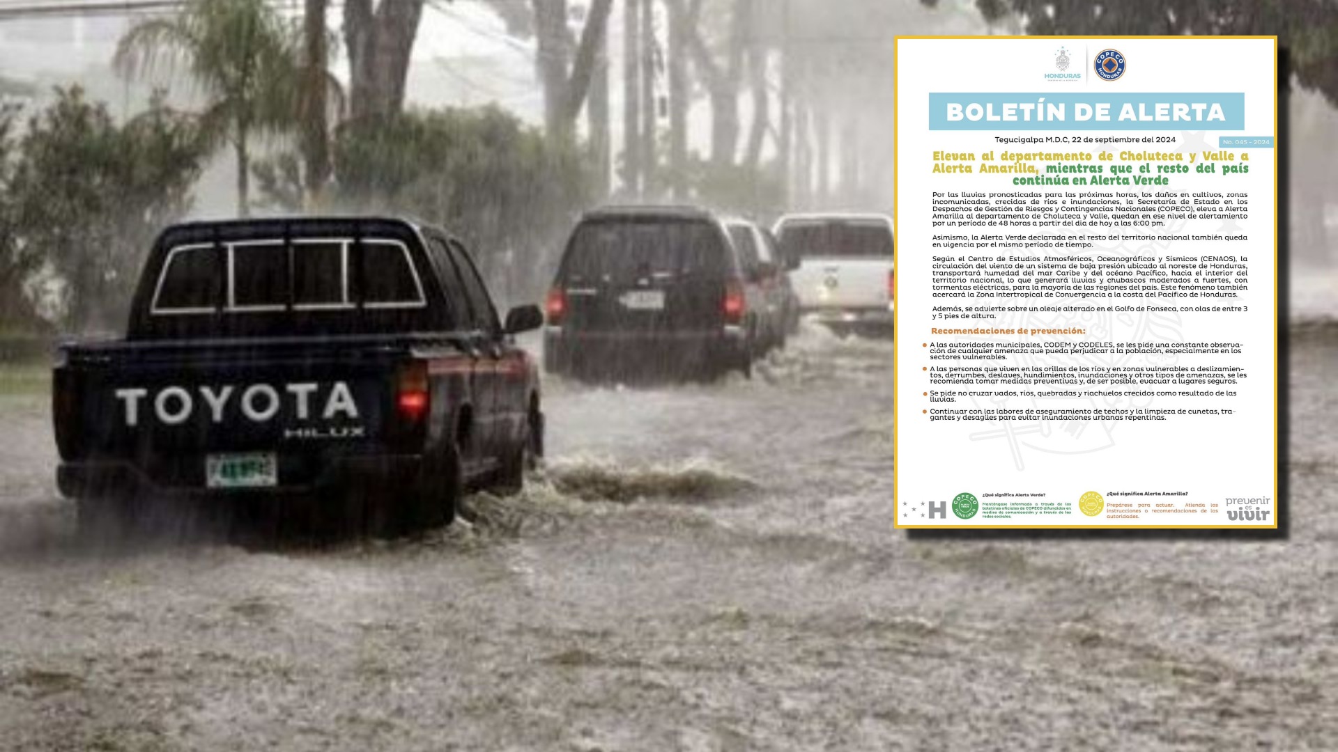 Alerta en Honduras por lluvias
