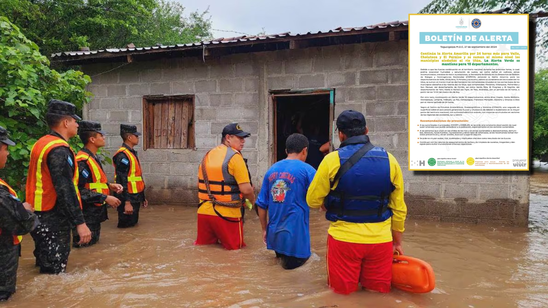 Alerta en Honduras por lluvias