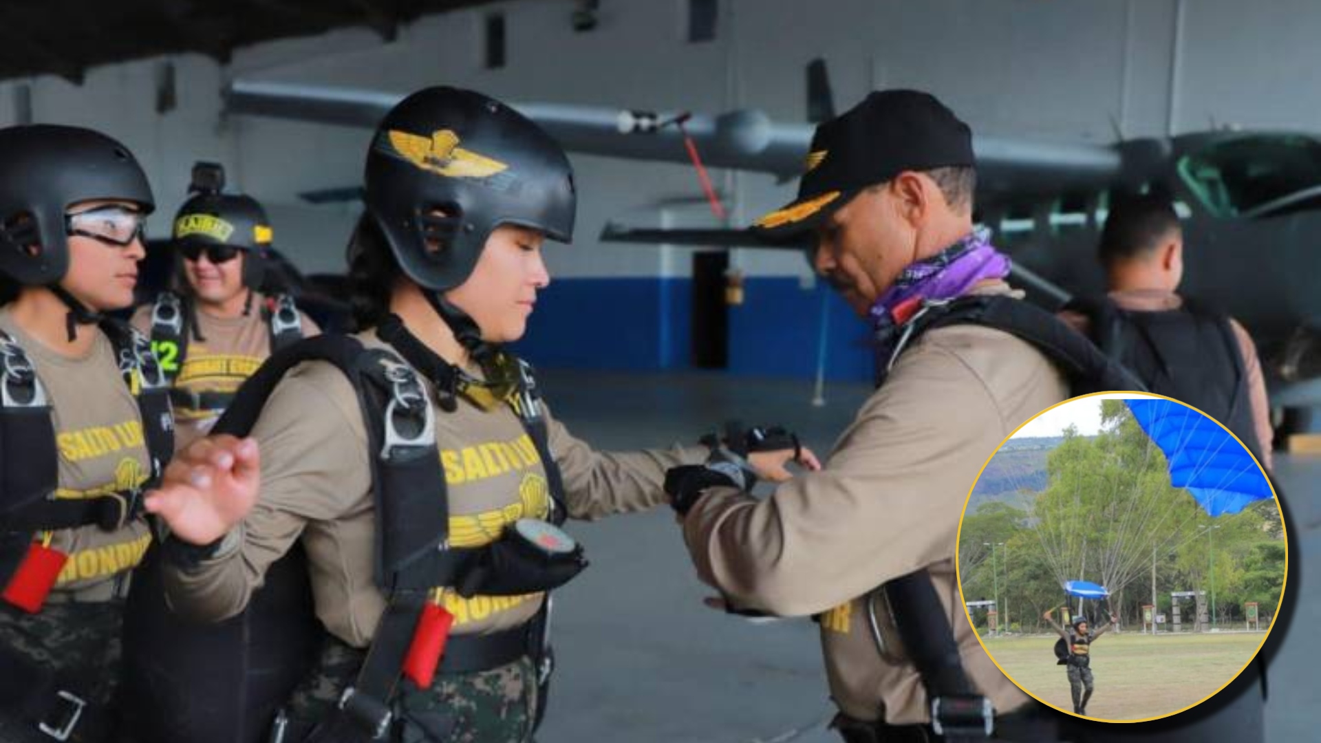 Paracaidistas de las Fuerzas Armadas