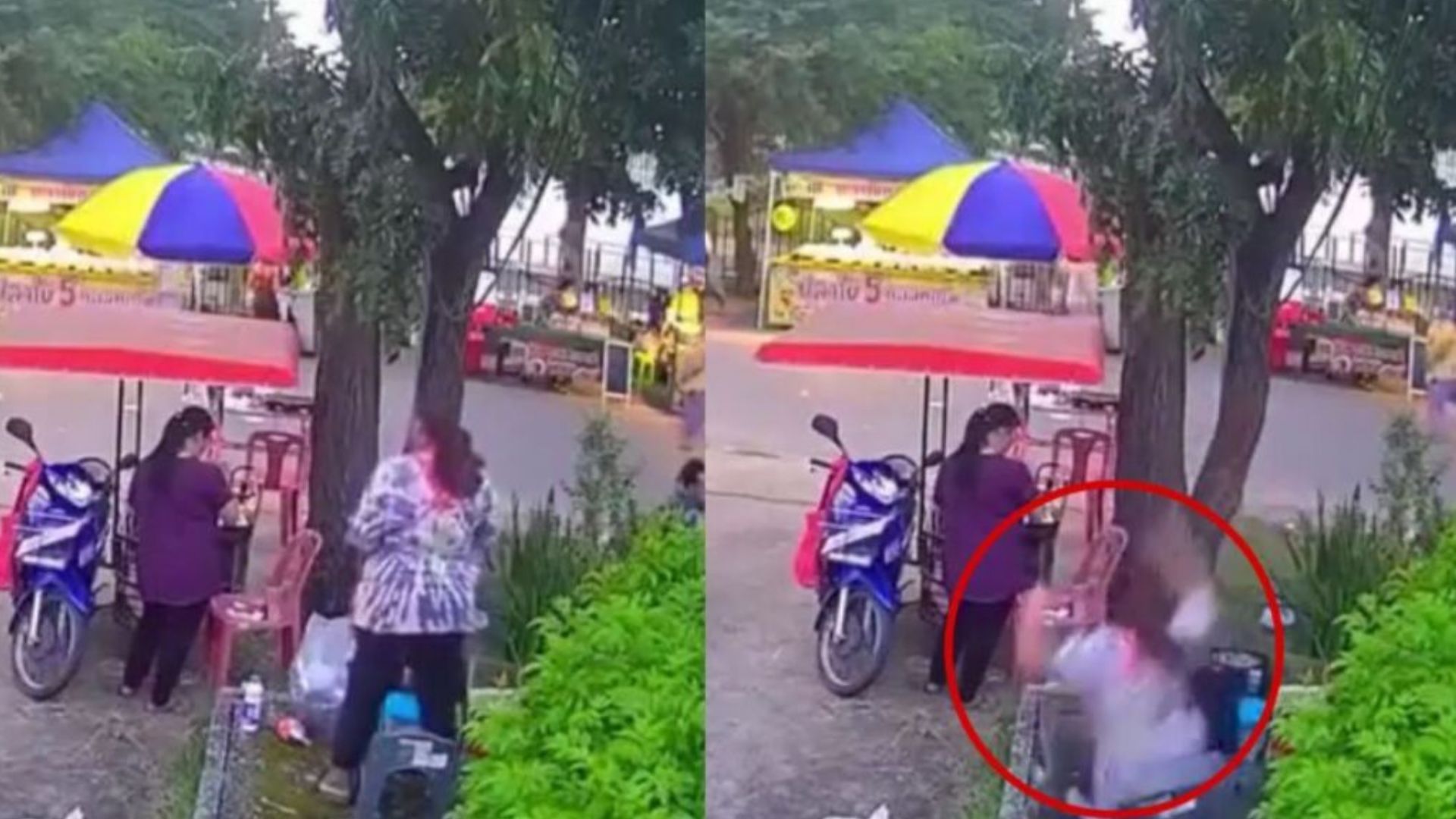 vendedora ambulante alcantarilla