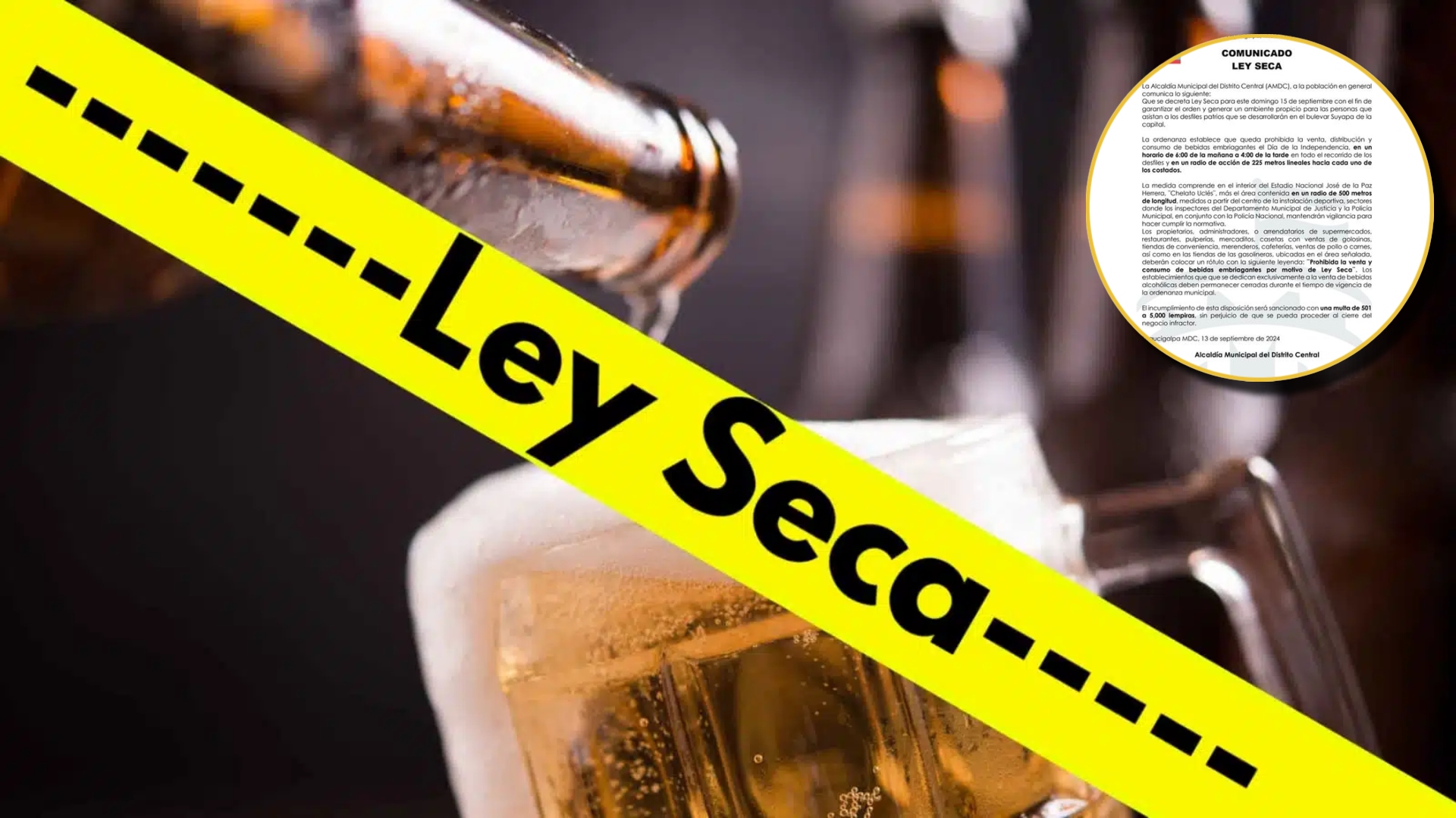 Ley Seca en la capital desfiles patrios