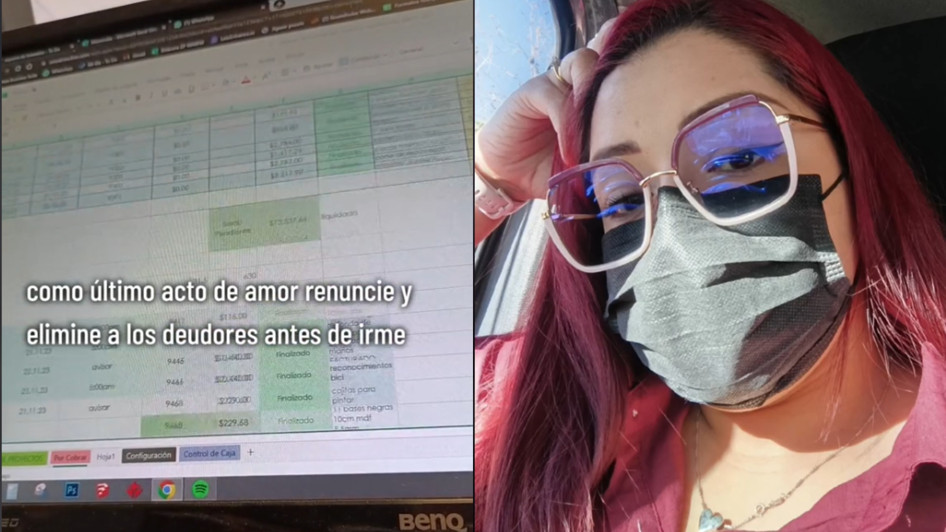 Ivonne García joven renuncia a su trabajo y borra a todos los deudores