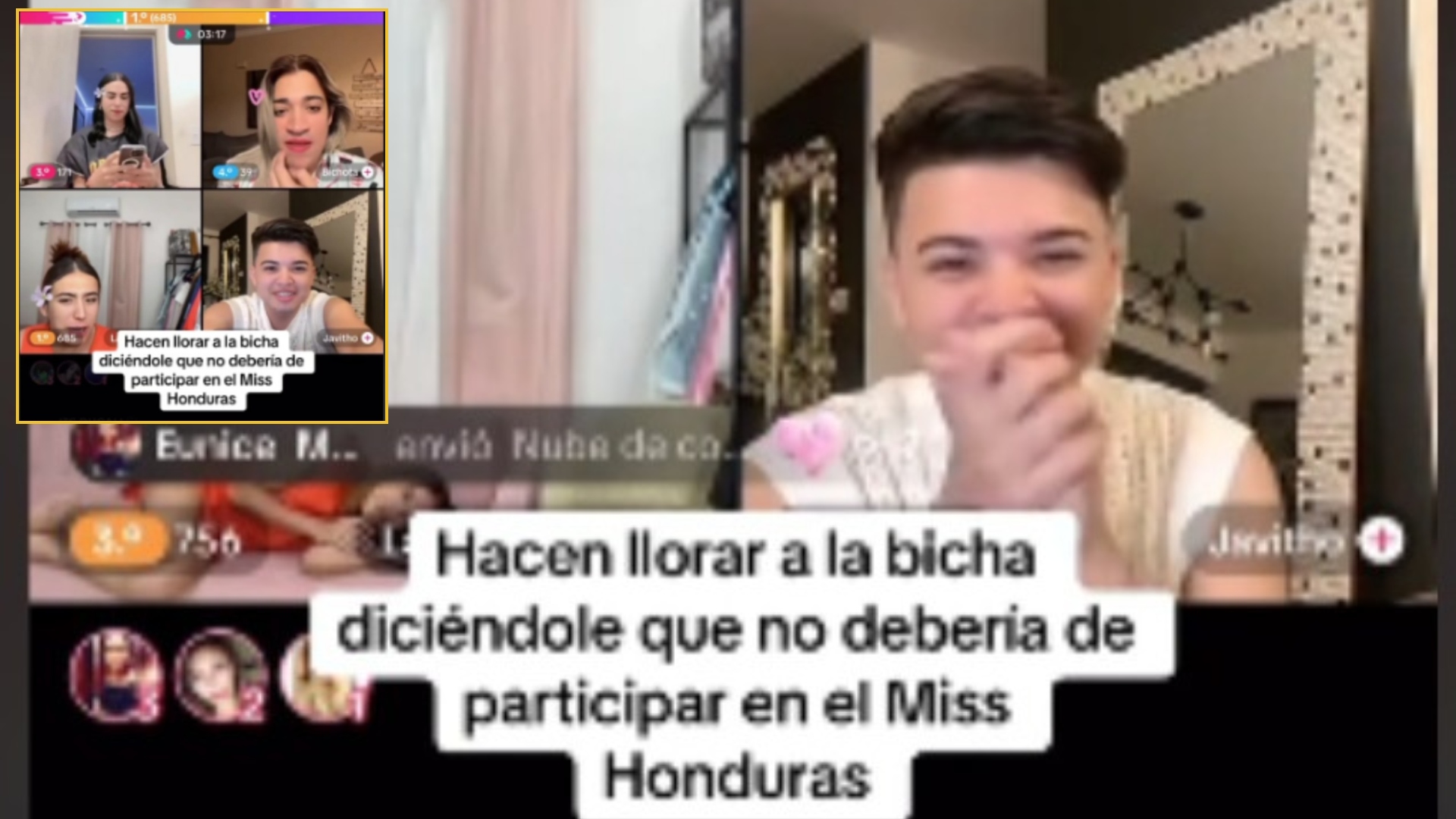La Bicha Catracha llora en vivo al hablar sobre el Miss Universo