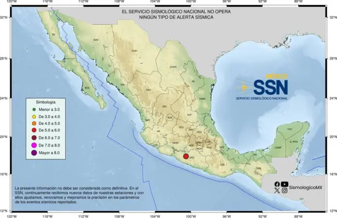 Terremoto en el sur de México