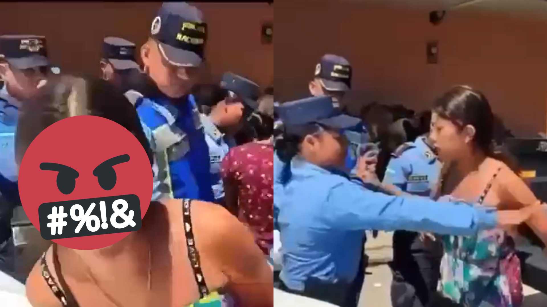 Hondureña arma "show" al ser capturada por Policía Nacional
